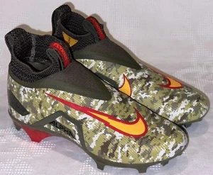 NIKE Alpha Menace Elite 3 Camo Flyknit Travis Kelce Green TD Football Cleats 8 - Picture 1 of 8