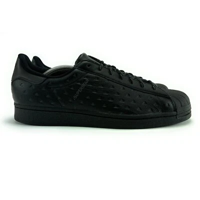 Adidas Men's Pharrell X Superstar Triple Black Shoes GY4981 Sizes 8 - 12.5 M - Image 1 of 4