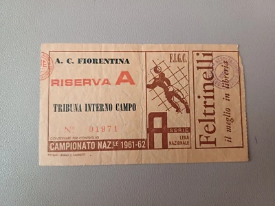 BIGLIETTO CALCIO FIORENTINA JUVENTUS 1962 - Immagine 1 di 2