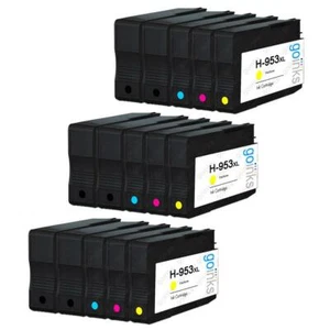 15 Ink Cartridges (Set + Bk) to replace HP 953 (HP953XL) non-OEM / Compatible - Picture 1 of 1