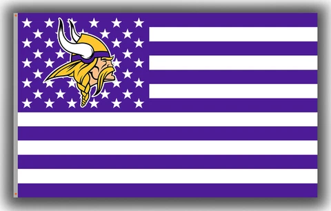 Minnesota Vikings Football Star&Strip Flag 90x150cm 3x5ft Memorable Best Banner Cover