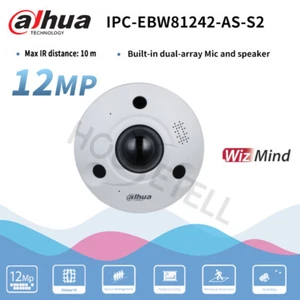 Dahua 12MP IR WizMind Überwachungskamera Zwei-Wege Audio H.265 POE IPC-EBW81242-AS-S2 - Bild 1 von 4