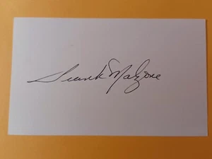Frank Malzone (d. 2015) Signed Index Card - Red Sox, Angels - B - Picture 1 of 1