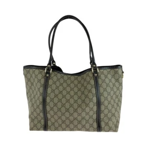 GUCCI 197953 Tote Bag Shoulder Bag Beige Brown GG Supreme Canvas GG - Picture 1 of 9