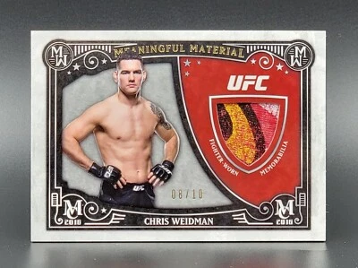 2016 UFC Museum Collection Meaningful Materials Copper MMR-CW Chris Weidman 8/10 - Image 1 of 2