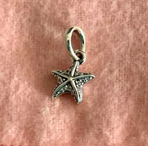 Authentic Pandora Sterling Silver Tropical Starfish Pendant charm 390403CZ NEW - Picture 1 of 3