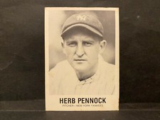 BASEBALL, HERB PENNOCK, Renata Galasso Inc., 1980 TCMA trading cards