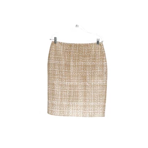 Ann Taylor Beige Plaid A-Line Skirt - Picture 1 of 4
