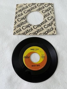 VINTAGE BEACH BOYS SUFIN USA & SHUT DOWN - 45 RPM CAPITOL RECORDS 4932 - USED - Picture 1 of 4