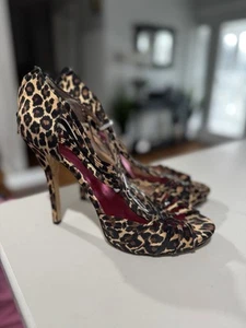 Betsy Johnson Animal Print Heels - Picture 1 of 6