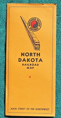 Mapa ferroviario del Pacífico Norte 1948 ferrocarril de Dakota del Norte Jamestown Fargo Bismarck - Imagen 1 de 4