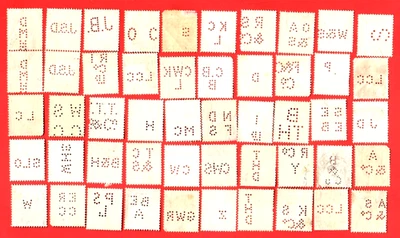 Estampillas Perfin de Gran Bretaña usadas 😊7 Foto 1 de 2