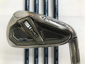 Taylormade SiM2 MAX OS Iron SET #6-pw 5pc Graphite TENSEI BLUE TM60 Flex:S Stiff - Picture 1 of 10