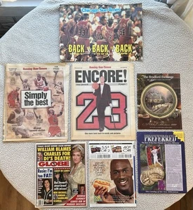 Rare Vintage 1993 & 1999 MICHAEL JORDAN Newspapers, Poster and Advertising - Picture 1 of 16