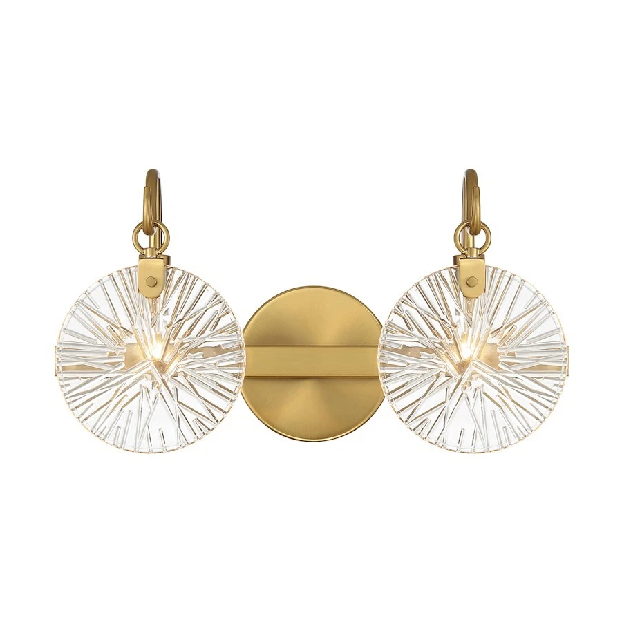 Luz de tocador de baño Savoy House Addison 2 luces, latón cálido - 8-3981-2-322 Foto 1 de 1