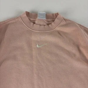 Nike Sweatshirt 2XS Womens Oversized Pink Center Swoosh Pullover Sweater XXS - Picture 1 of 11