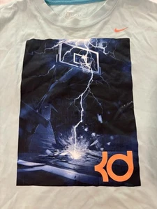 Nike Dri-Fit Kevin Durant KD35 Lightning Storm T-Shirt Uomo XL Blu Basket - Foto 1 di 5