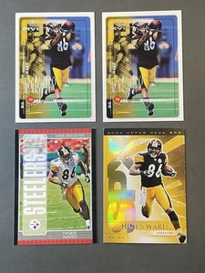 Hines Ward Card Lot (4) 2004 SPX #76 2005 Bowman #86 1999 Upper Deck MVP #147 - Picture 1 of 9