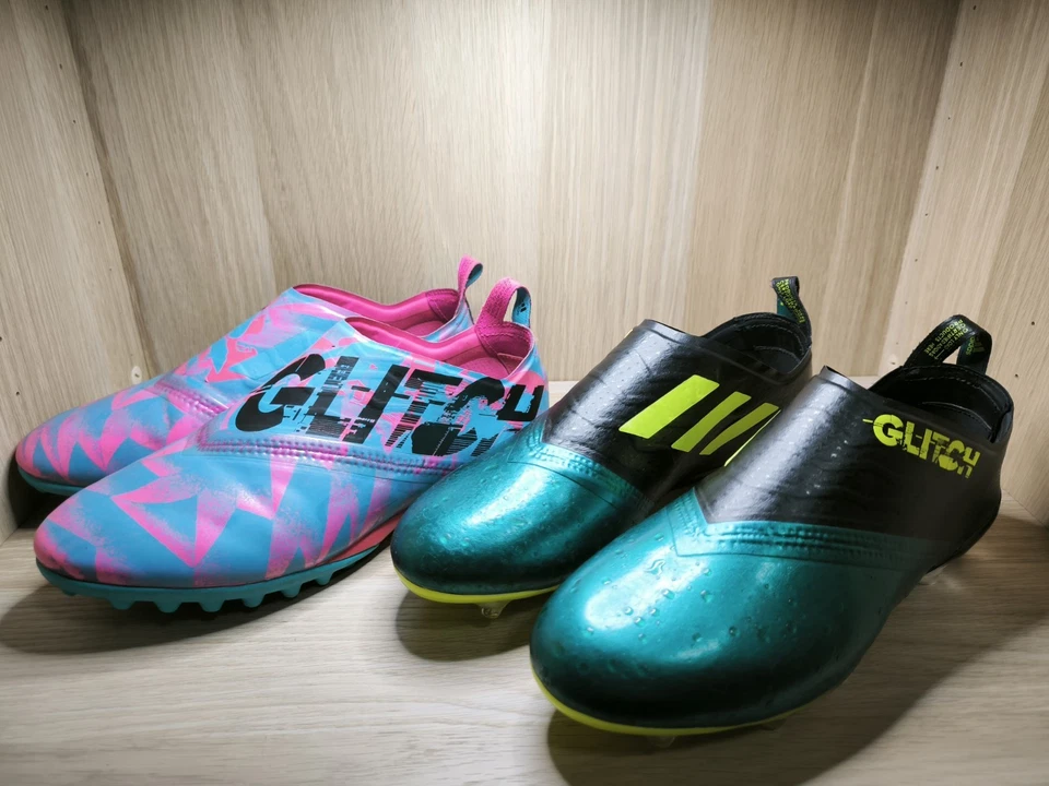 Adidas Glitch FG TF Bundle 2 Pairs Skins + 1 Socks US 9 UK 8.5 SOCCER CLEATS  - Image 1 of 4