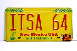 2009 New Mexico Vanity License Plate - ITSA 64 - ITS A 64 - Picture 1 of 9