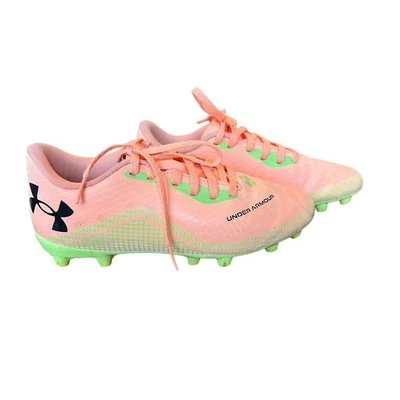 Botín de fútbol Under Armour Youth Shadow Select 2 Jr para niños talla 5, naranja/rosa Foto 1 de 4