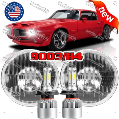 2x For Pontiac Firebird 1970-1976 7"inch LED Headlight Hi/Lo Beam 6000K White A+ - Image 1 of 4