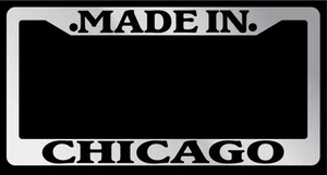 Chrome METAL License Plate Frame Made In Chicago Auto Accessory - Picture 1 of 1