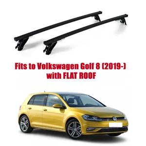 Premium Roof Rack Bars For Volkswagen Golf 8 (2019-) with Flat Roof ST305/425M - Picture 1 of 5