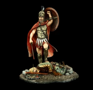 Tin soldier Museum (TOP) Battle of Thermopylae Victorious Greek Warrior - Picture 1 of 6