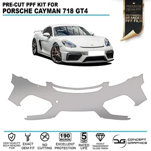 Front Bumper PPF Paint Protection Film Stone Chip Guard for Porsche 718 GT4 982 - Picture 1 of 5