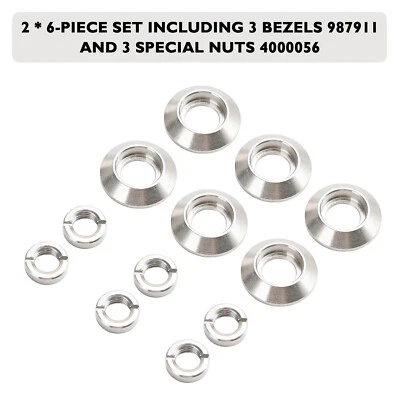 Juego de 2x bisel y tuercas de interruptor de tablero para Jeep CJ5 CJ7 CJ8 1972-1986 luces ventilador limpiaparabrisas Foto 1 de 4