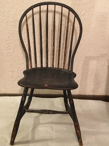 Rare Important Antique Original Patriotic Windsor Chair in Red, White & Blue! Cover