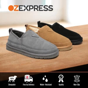 AUSTRALIAN SHEPHERD® UGG Slippers Men Sheepskin Wool Suede Upper Ankle Bootie - Picture 1 of 31