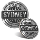 Mouse Mat & Coaster Set - BW - Sydney Australia Australian Flag  #40568