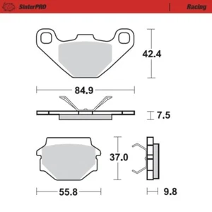 MotoMaster Front Brake Pads for Suzuki GN125 1994-2001 SinterPRO Racing  - Picture 1 of 1