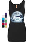 Yin & Yang Wolves Women's Tank Top Animals Wildlife Nature Wolf Pack Moon Top