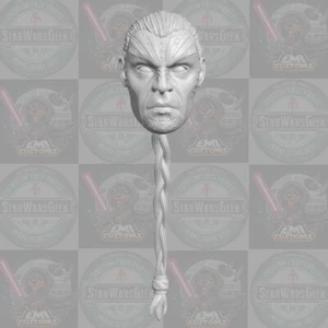 Darth Krayt Reborn v2 custom head for 1:6 1:10 1:12 & 1:18 Star Wars figures - Picture 1 of 1