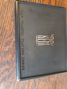 Vintage KEM Plastic 2 playing card deck (CASE ONLY)-cards are Norman Rockwell