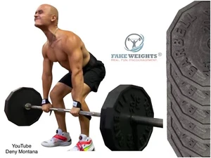 HEX Style 12 Sided Barbell Prop - 3 Pairs Fake Weights - Picture 1 of 5