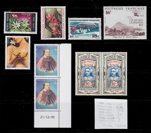 1969-1996 FRENCH POLYNESIA LOT MINT NEVER HINGED SCT.246 266 256 562 660 678 693 - Picture 1 of 1