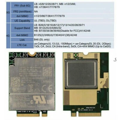 Карта модуля Qualcomm X55 5G для ThinkPad X1 Carbon 9-е поколение X13 поколение 2 5W10V25768 - Изображение 1 из 4