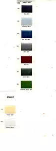 1969 1970 1971 1972 Renault 69 70 71 72 virutas de pintura 72 Sherwin Williams 4 9 piezas - Imagen 1 de 1