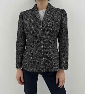 Dolce & Gabbana Women Fitted Blazer Coat Jacket Wool Alpaca Mohair Size 42 - Picture 1 of 17