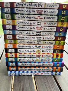 Lot of 15 Diary of a Wimpy Kid books #1-15 by Jeff Kinney