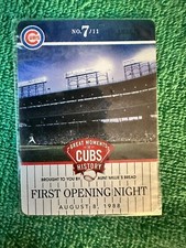 2013 Aunt Millie's Bread Great Moments in Cubs History #7 First Opening Night