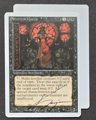 Signed MtG Magic Kaja Foglio Artist Proof _ Revised _ Sorceress Queen - 1/100! - Image 1 of 2