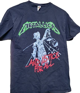 Maglietta Metallica E Giustizia Per Tutti Nera Taglia M Rock Metal Stranger Things - Foto 1 di 5