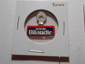 1" Bilandic Mayor Chicago, Illinois litho tab pinback button - Picture 1 of 1