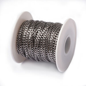 10m/roll Unwelded 304 Stainless Steel Twisted Chain Curb Chains with Spool 4~5mm