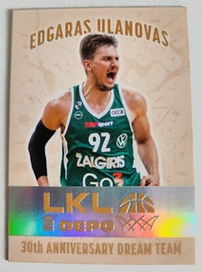 2023-24 H&C LKL Basketball 30th Dream Team Legend Edgaras Ulanovas Zalgiris Card - Picture 1 of 2